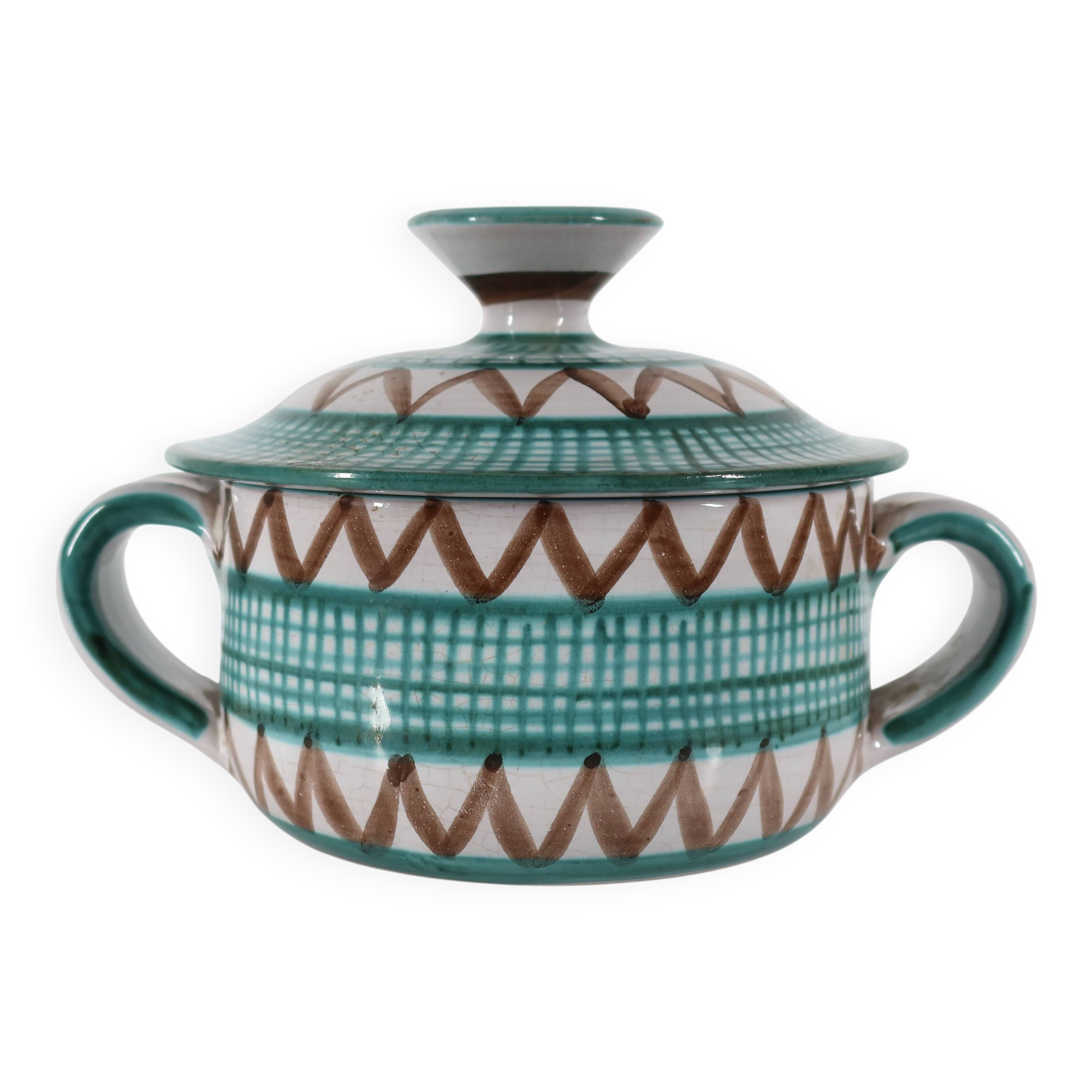 Ceramic pot signed RP Robert Picault, Vallauris, 1950s