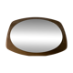 Vintage Luigi Fontana oval mirror smoked glass from the 70s