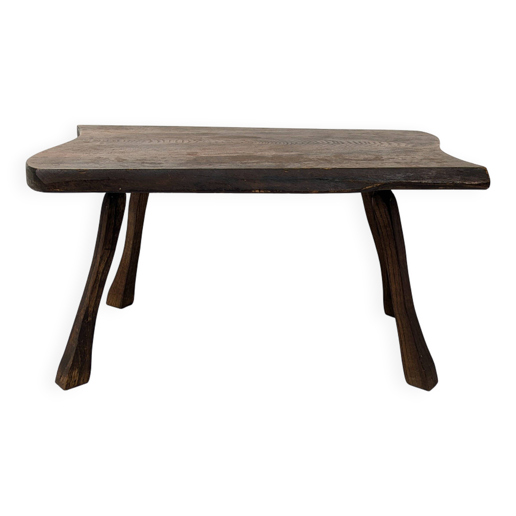Mid Century Table d'appoint Tabouret de fleur Banc de fleur Tabouret Table basse en bois massif Brut