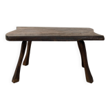 Mid Century Table d'appoint Tabouret de fleur Banc de fleur Tabouret Table basse en bois massif Brut
