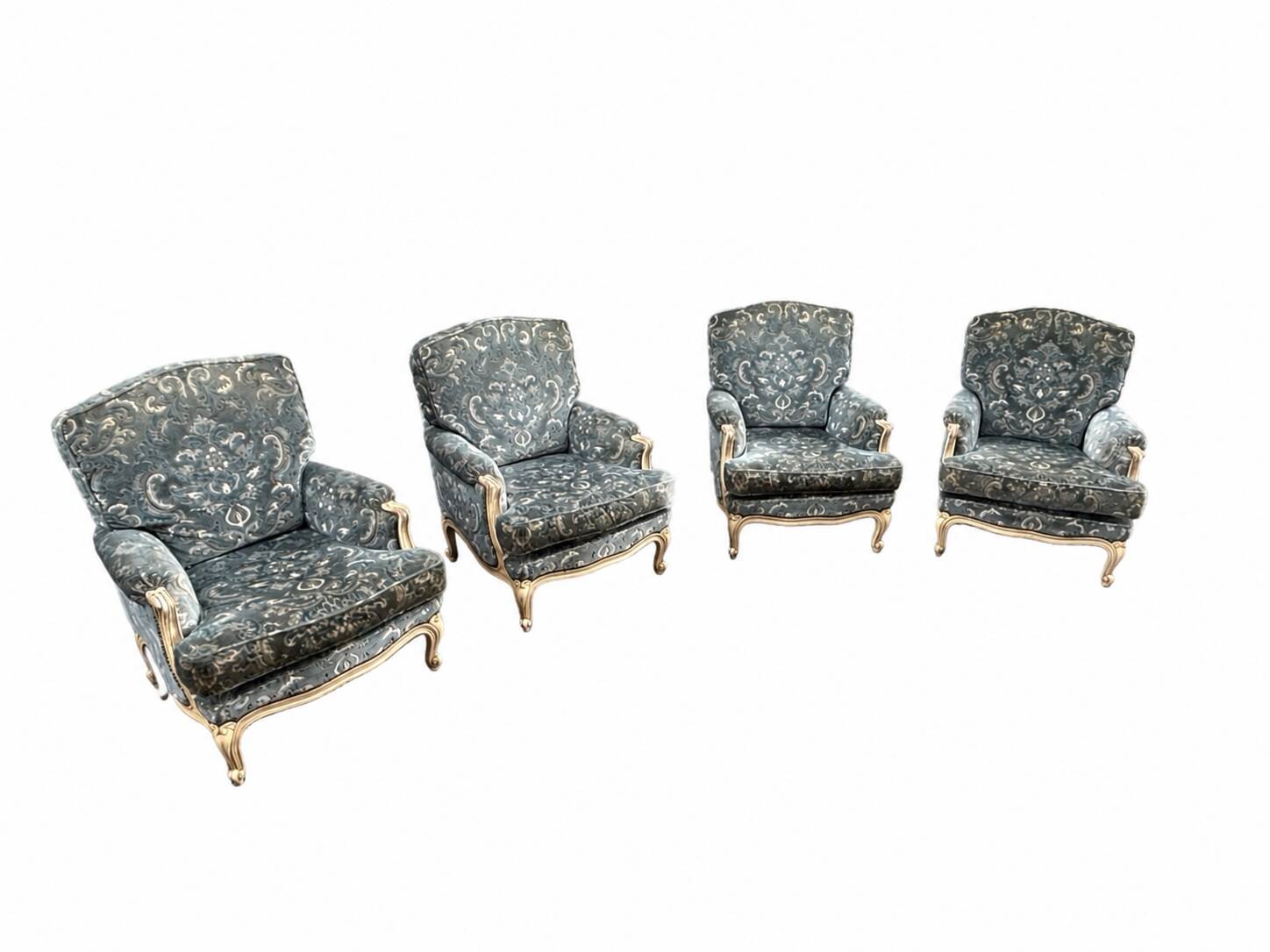 Set of 4 Louis XV cottage Provence armchairs