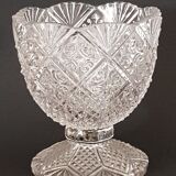 Old coquetier in molded glass portieux