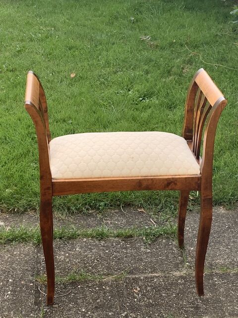 Bench, end of sofa, two-tone wooden end of bed. Old