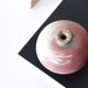 Pink and white ceramic vase, 70s
