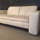 Natuzzi design sofa in cream leather