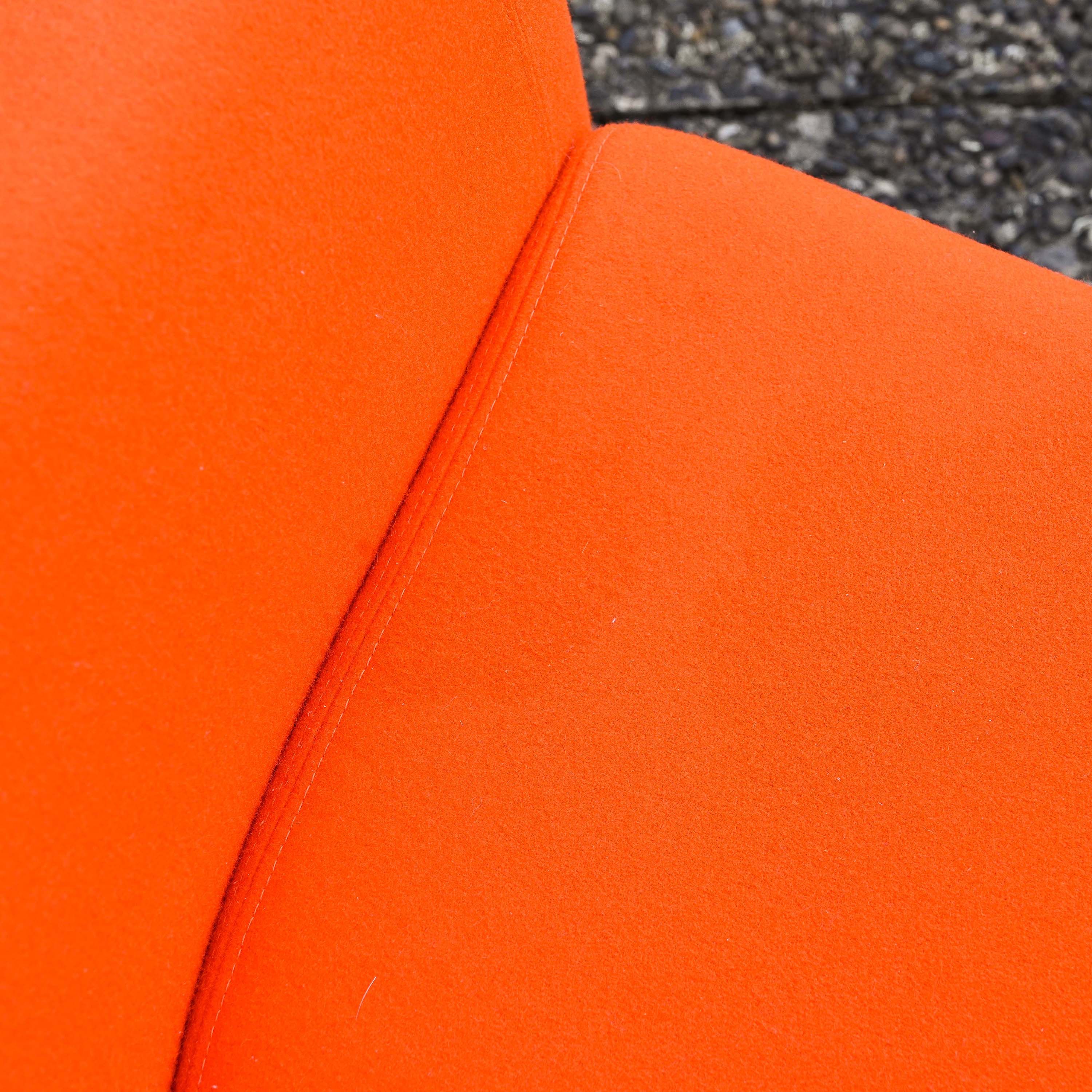 Havana Wing Chair in orange Divina fabric designed by Busk & Hertzog in 2013