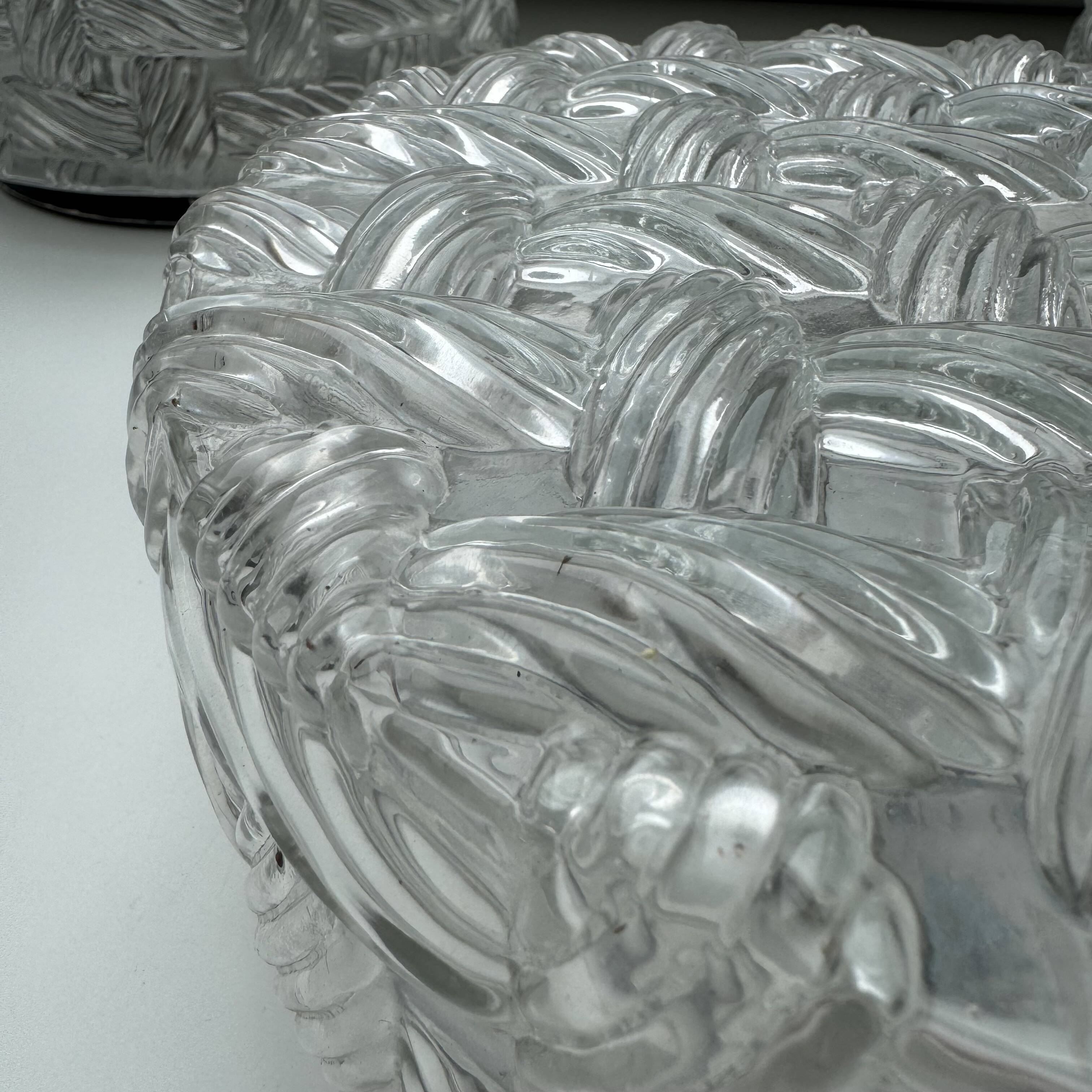 Ceiling Lamp Light Vintage 1970s Basket Weave