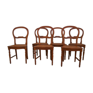 Série de 6 chaises cannées