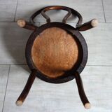 Antique curved wooden children's chair by Fischel, early 20th century.