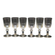 6 old cut glass liqueur glasses mirabeau model