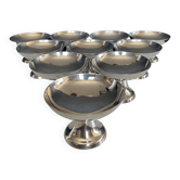 Set of 10 vintage stainless steel ice cream scoops
