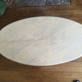 Marble and steel coffee table