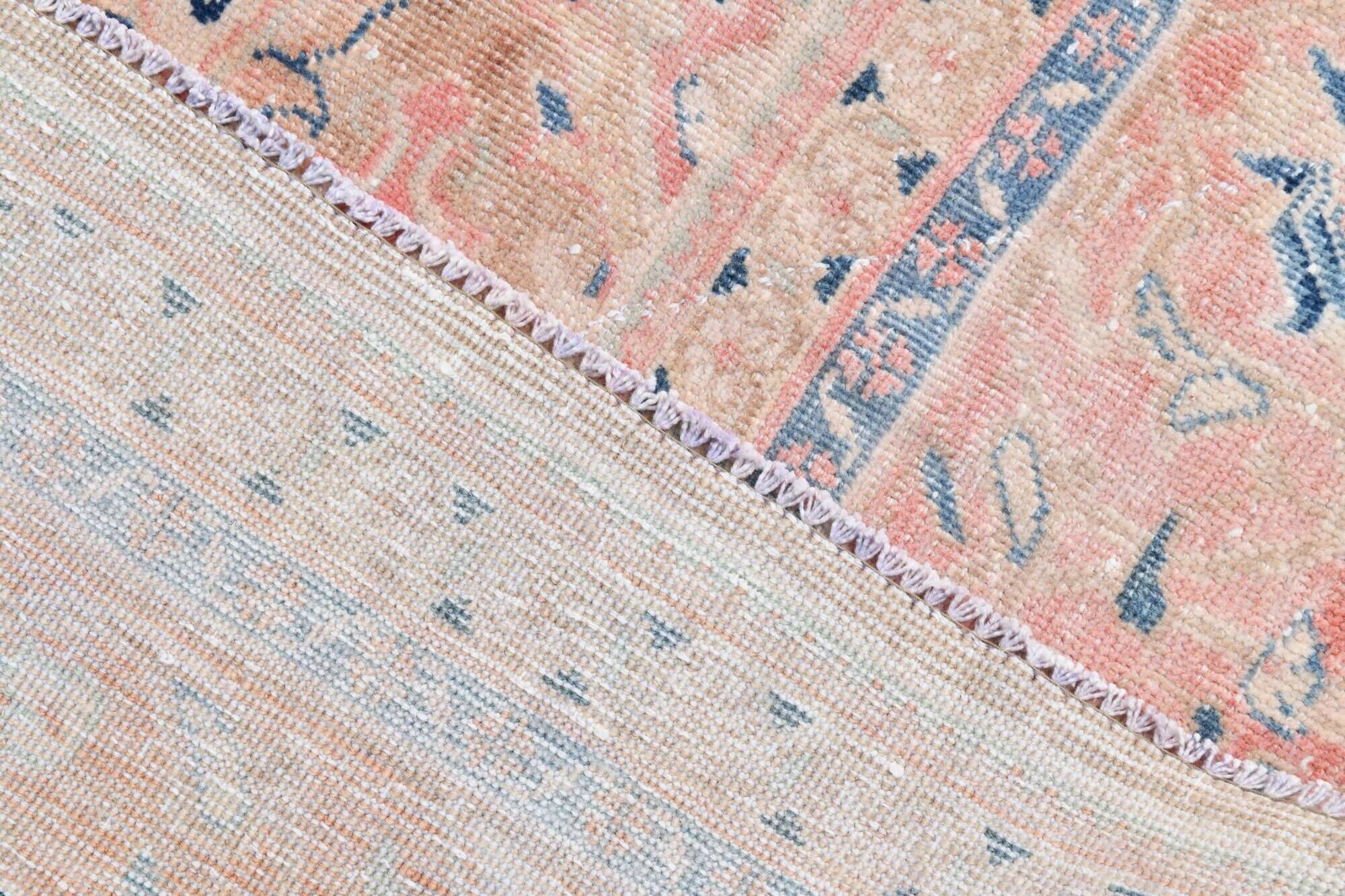 Tapis persan classique antique 57s rose blush bleu 10x13, 293x388 cm