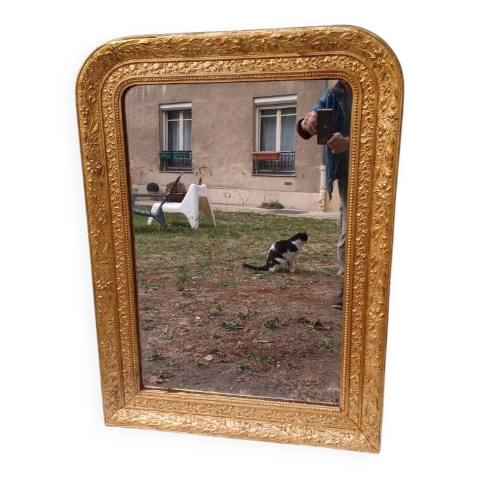 Louis-philippe golden mirror 105 x 78 cm