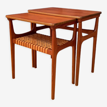 Pair of side tables model 15, designed by Erling Torvits, Heltborg Møbler, Denmark, 1960s