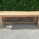 Large solid oak farmhouse table in raw wood