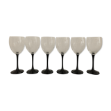 6 vintage luminarc wine glasses