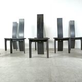 Set of 8 dining chairs by Rob & Dries van den Berghe, 1980s - set of 8