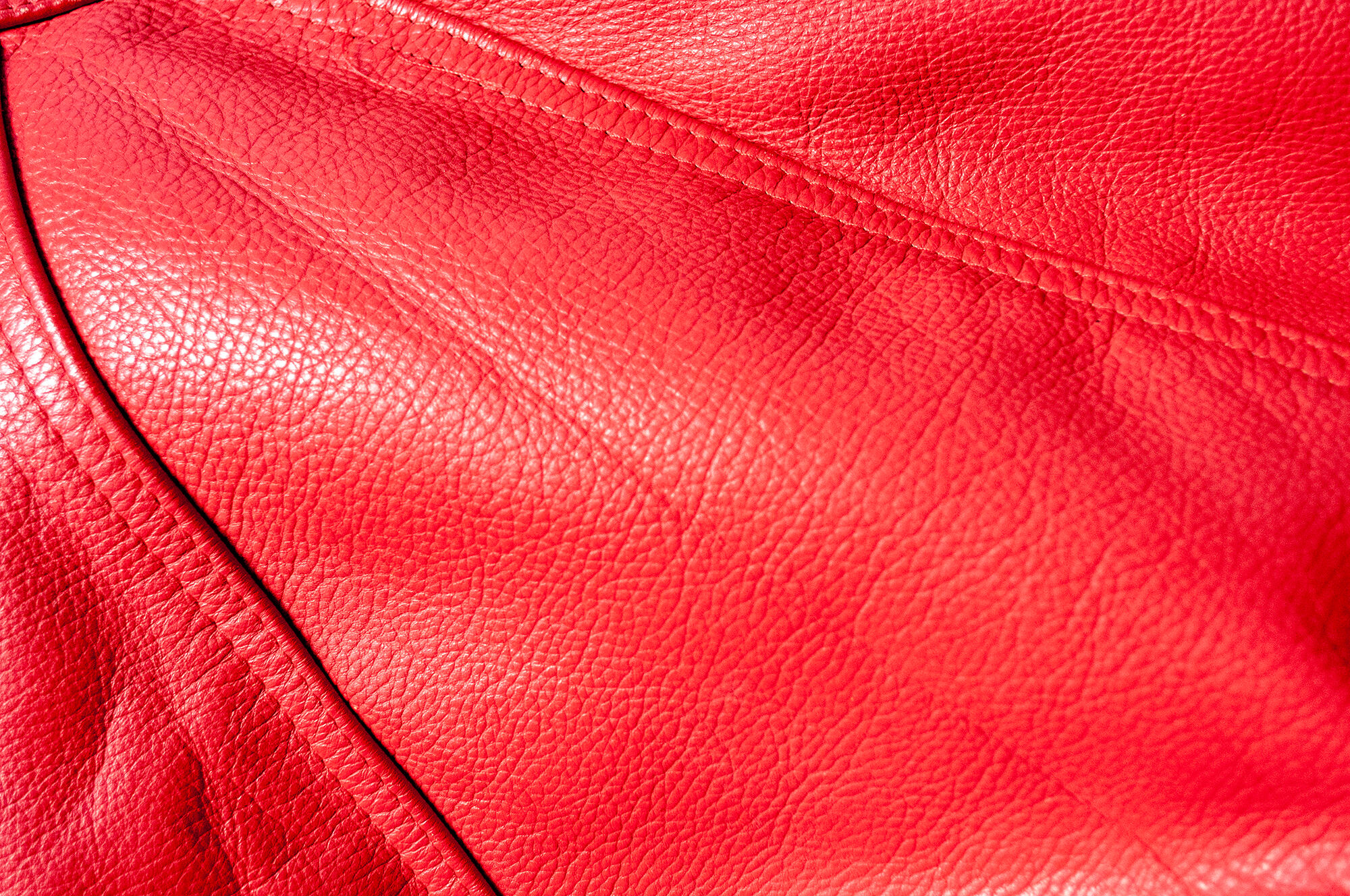 Large Leather Pouf Brazil 2000s