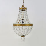 Former Italian hot air balloon chandelier, glass grapevines. Chandelier grapevines. Year 60