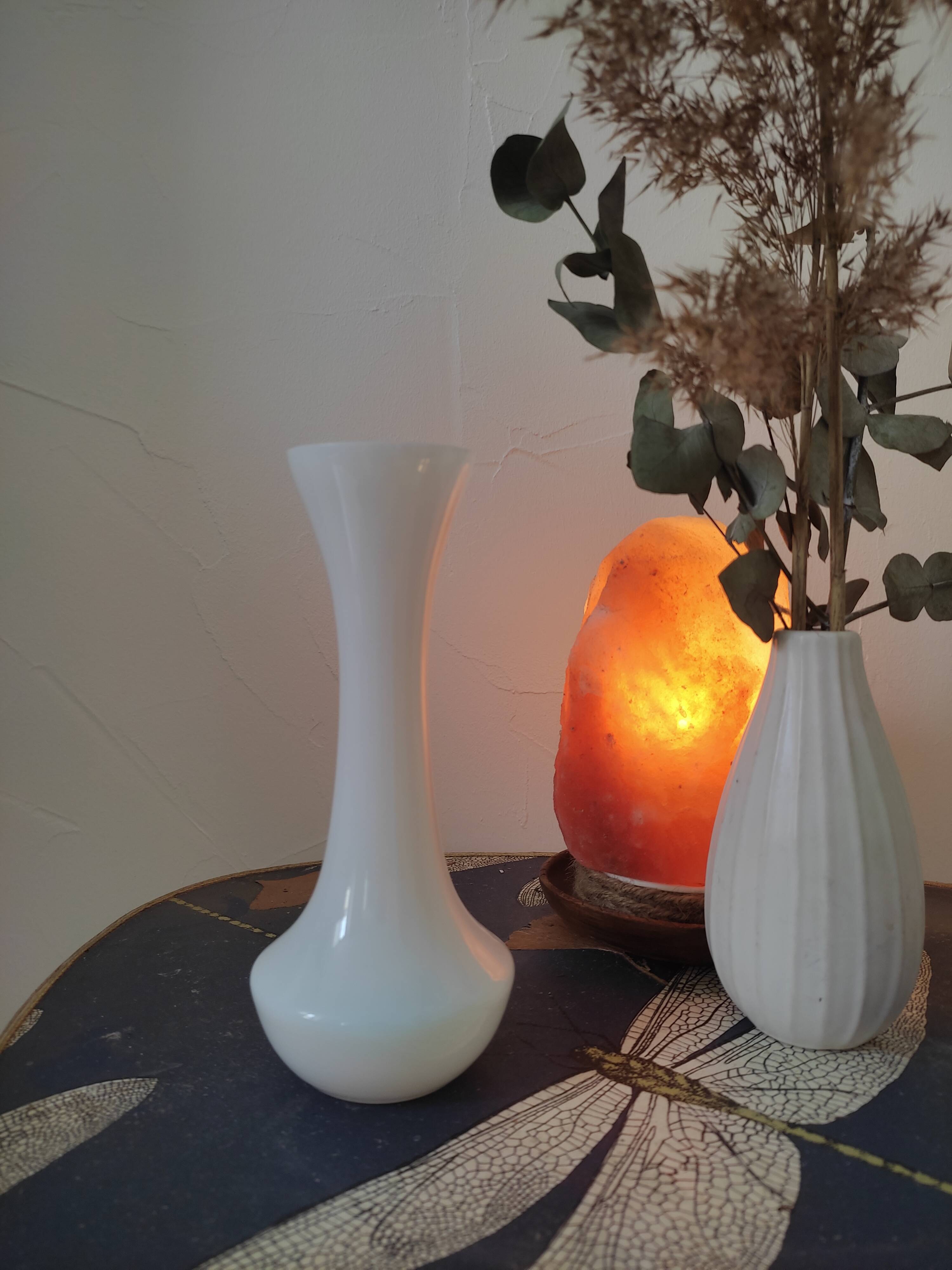 Baluster vase in opaline of Sèvres