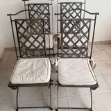 Set of 4 handcrafted steel chairs
