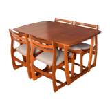 Table à manger extensible et 4 chaises 1960