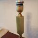 Foot lamp bedside desk onyx brass 1950 60