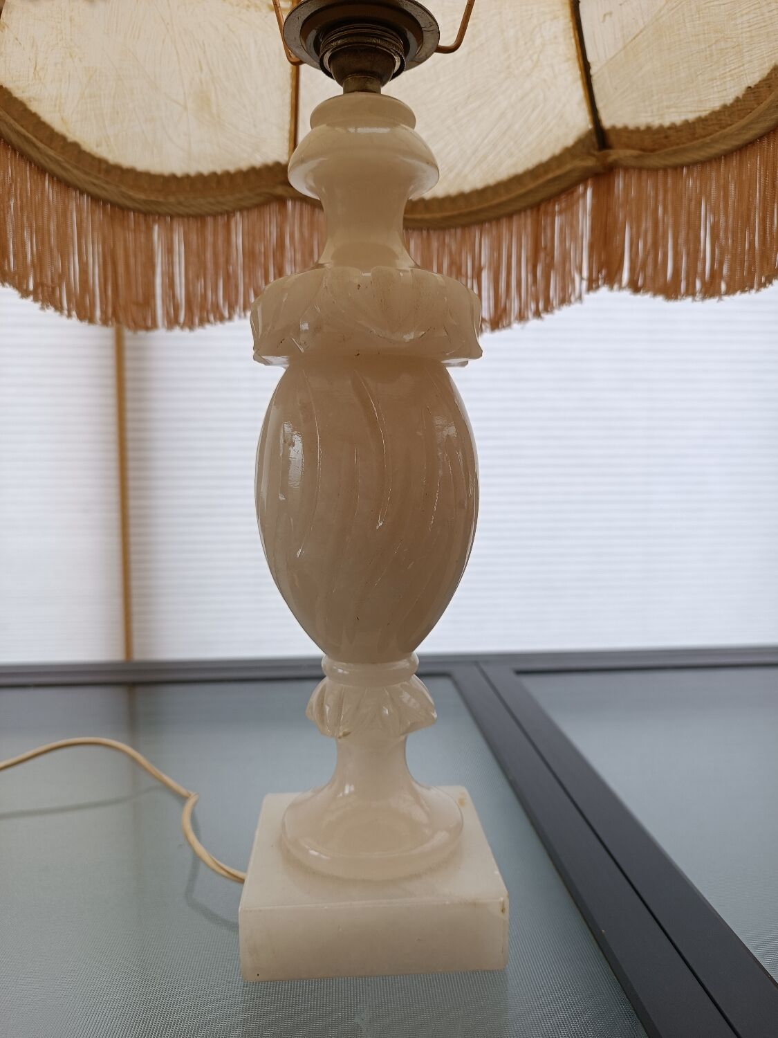 Old alabaster lamp