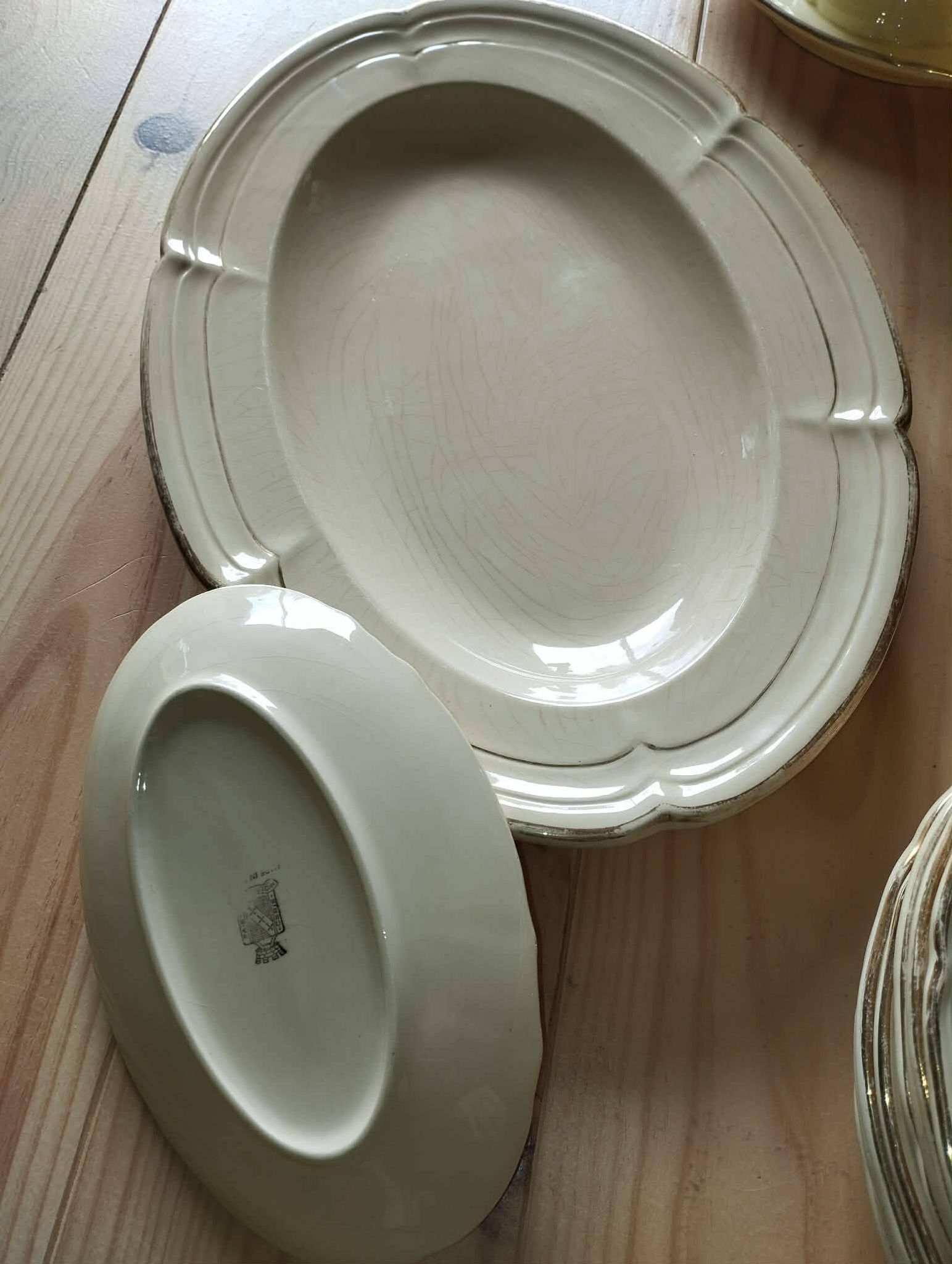 Service de table ancien gien – modèle niderviller – ensemble exceptionnel