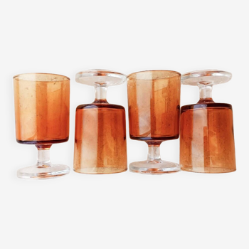 Amber liqueur glass X4