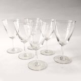 Serie de 6 verres à vin ciselés