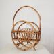 Vintage bamboo magazine rack Italy 1960s