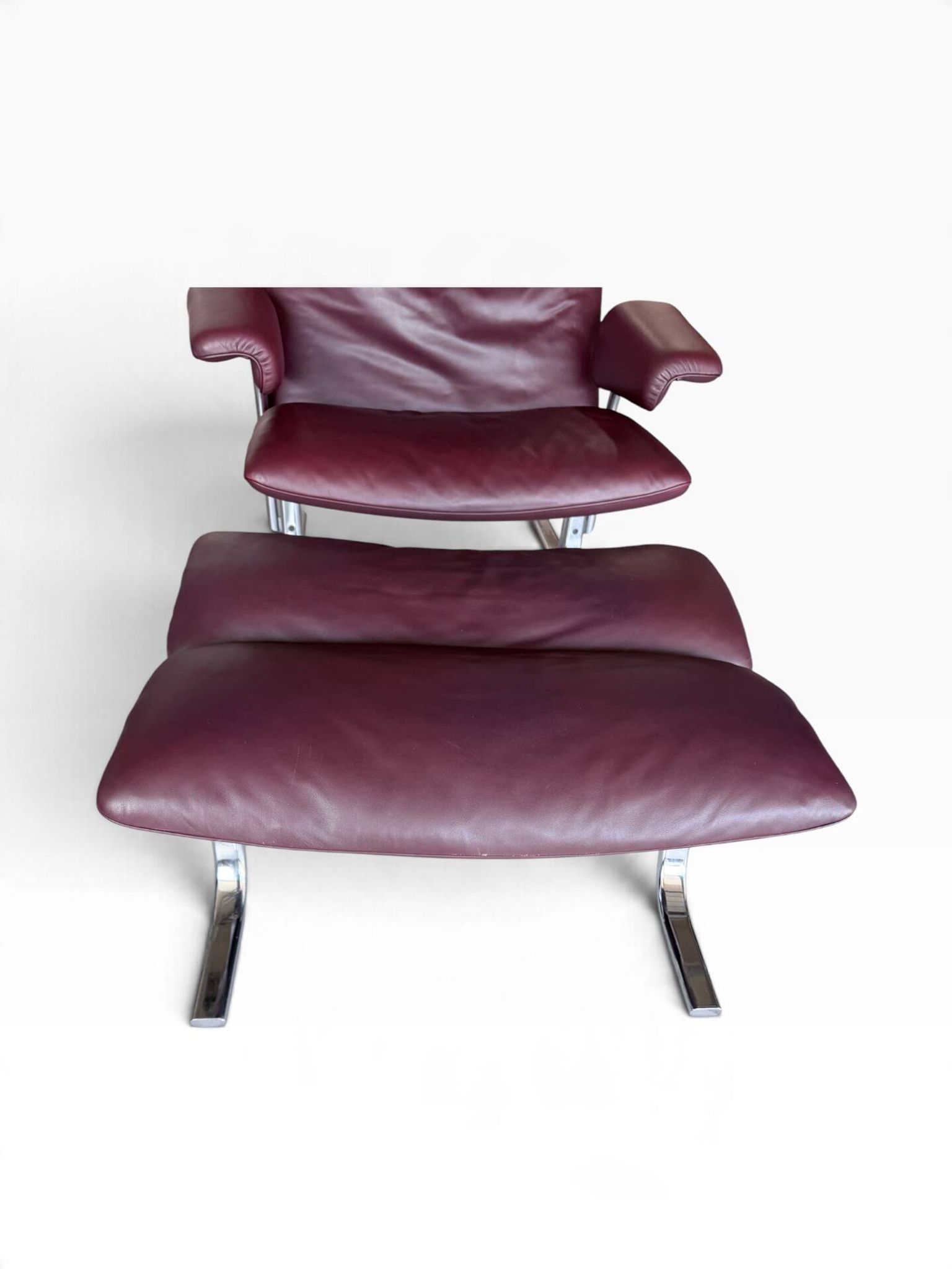 fauteuil en cuir de Sede DS-2030 avec repose-pieds
