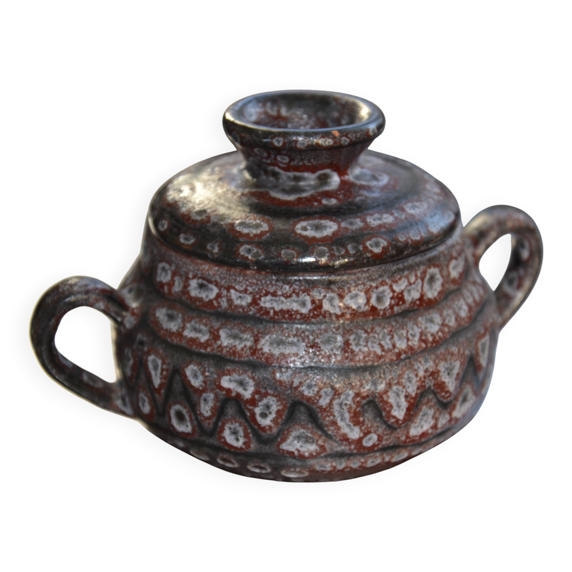 Ceramic pot with lid by Jean Austruy Vallauris