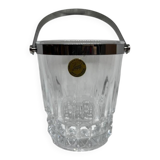 Diamond-cut crystal ice bucket