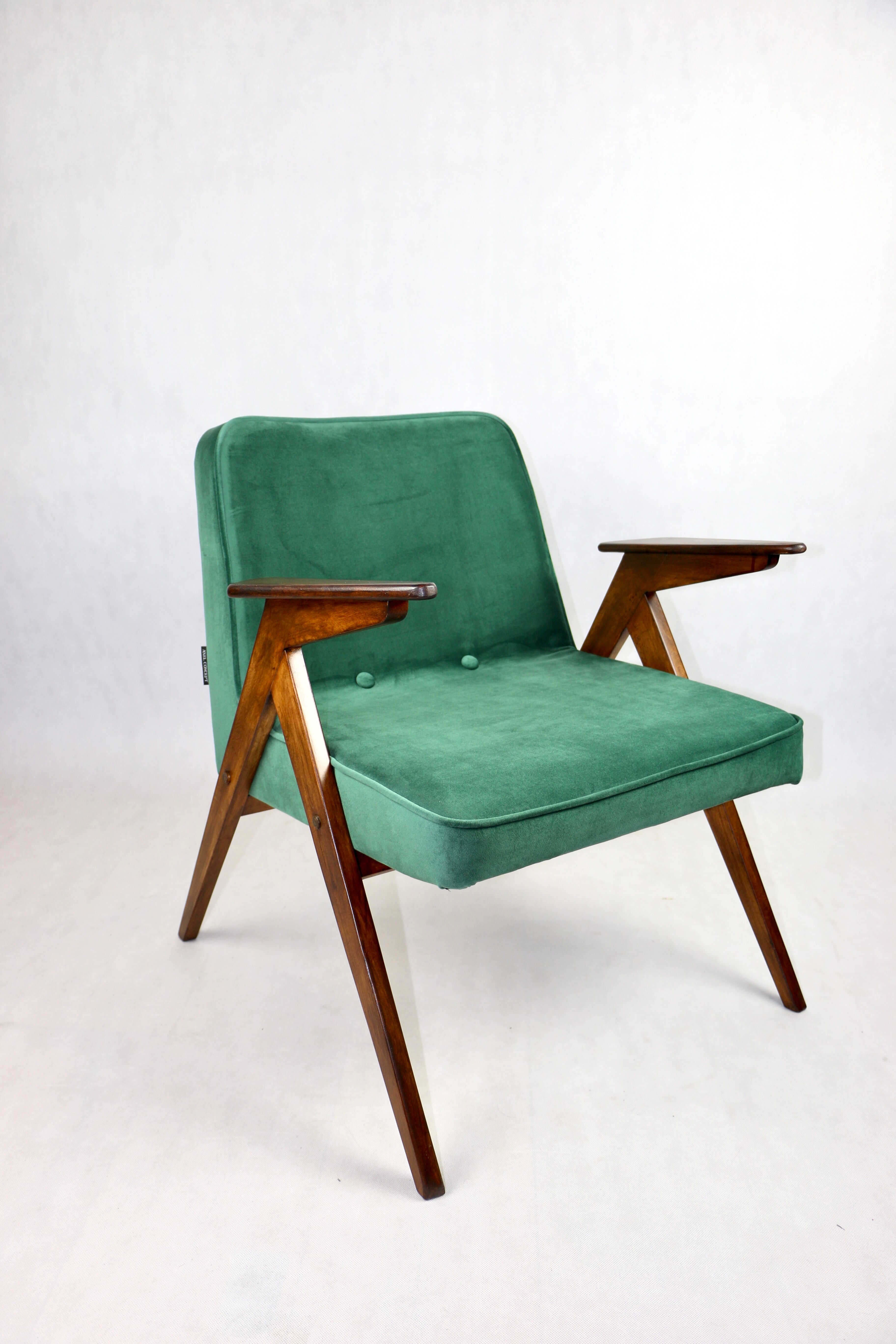 Green Bunny Armchair by Józef Chierowski, 1970s