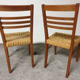 Vibo chairs in oak and rope 1950 set of 2