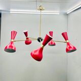 5 Arms Mid Century Sputnik Chandelier Diabolo Stilnovo Style, Modern Chandelier Ceiling Lamp Light