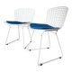 Pair of dining chairs 420 by Harry Bertoia for Knoll International, 1970s.