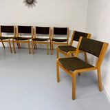 Set of 8 Thygesen and Sorensen / Magnus Olesen designer chairs from the 70s