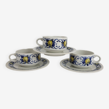 3 tasses Villeroy & Boch modèle Cadiz