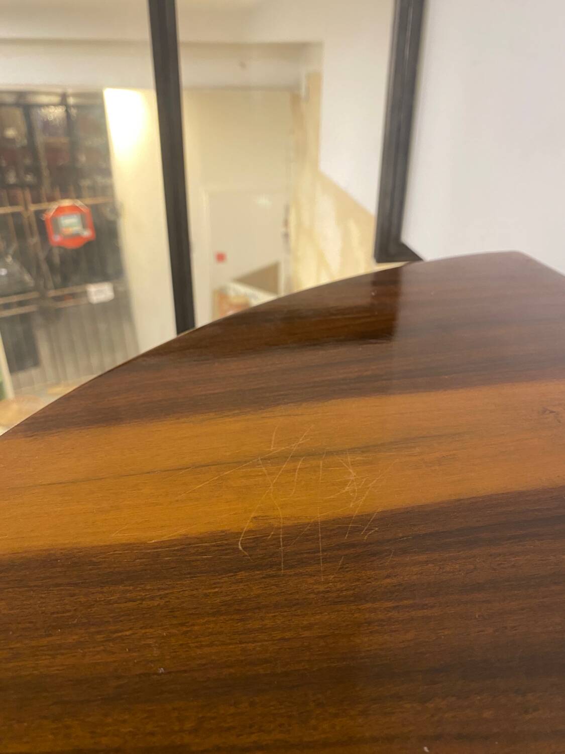 Art deco half moon console