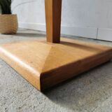 Art deco floor lamp Mazda chrome opaline wood