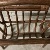 Rattan magazine rack from the 60s