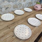 Six assiettes à dessert Gien