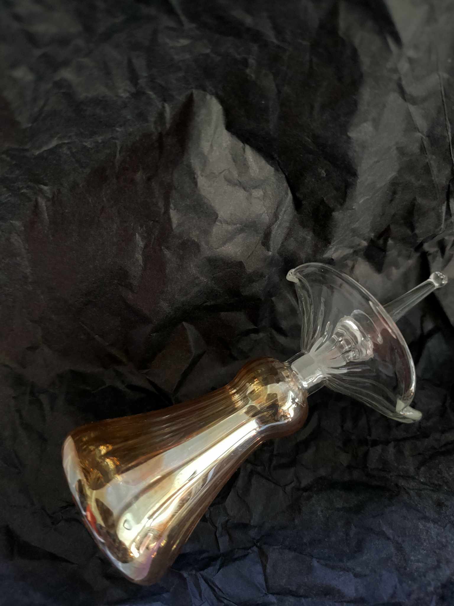 Blown glass perfume bottle
