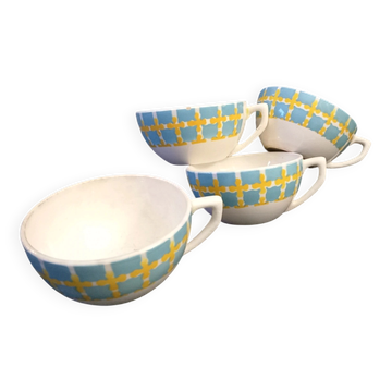 Lot de 4 tasses Trèfles d'or