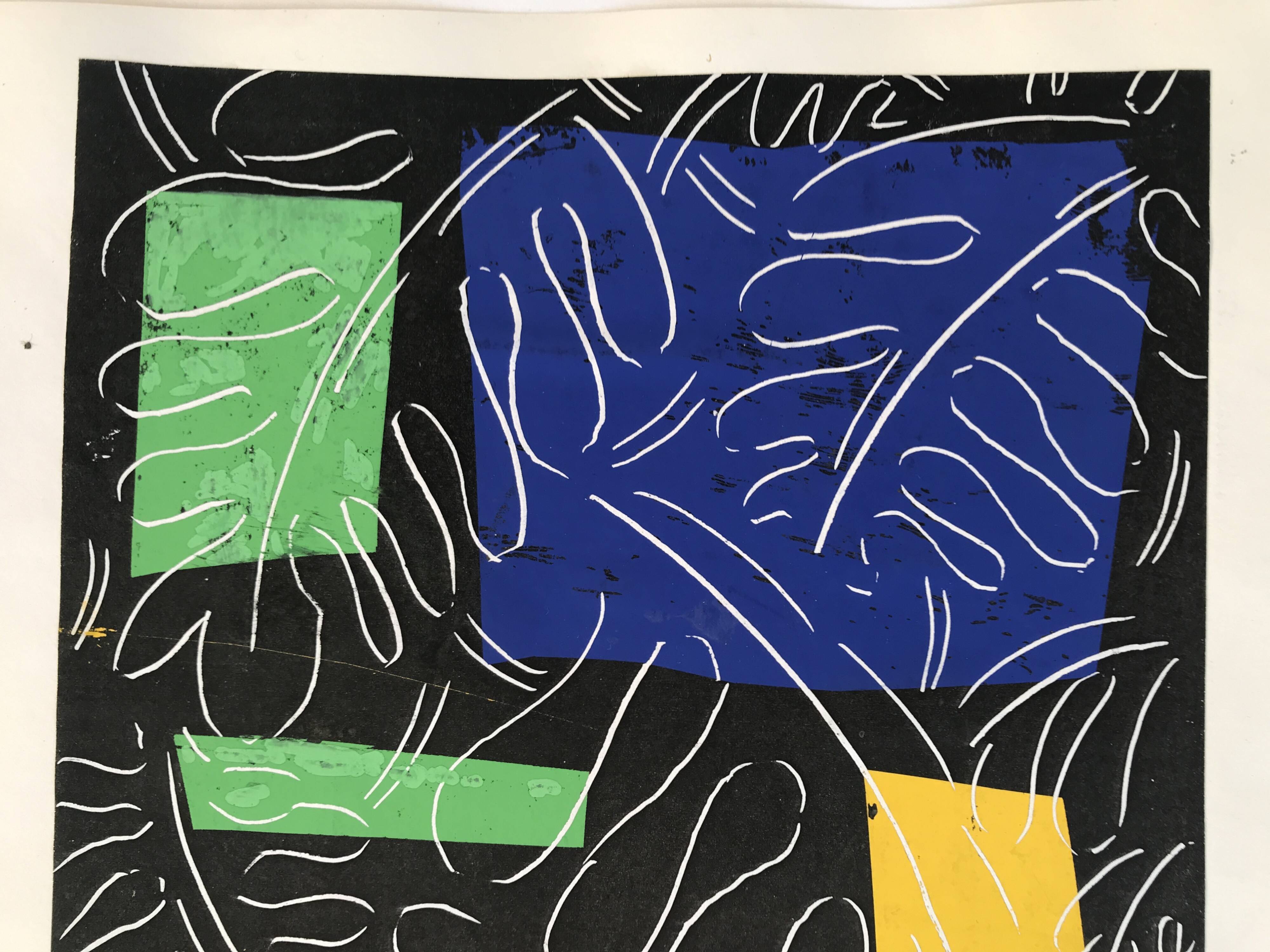 Elie Dayan, Untitled (Vegetal Pattern 1). Mixed media on paper.