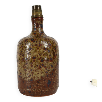 Vintage glazed ceramic lamp base with an unidentifiable signature